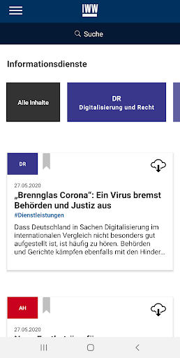 Android application myIWW-App screenshort