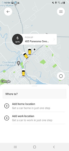 Comox Taxi Screen 2