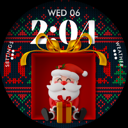 Screenshot of Christmas watch face