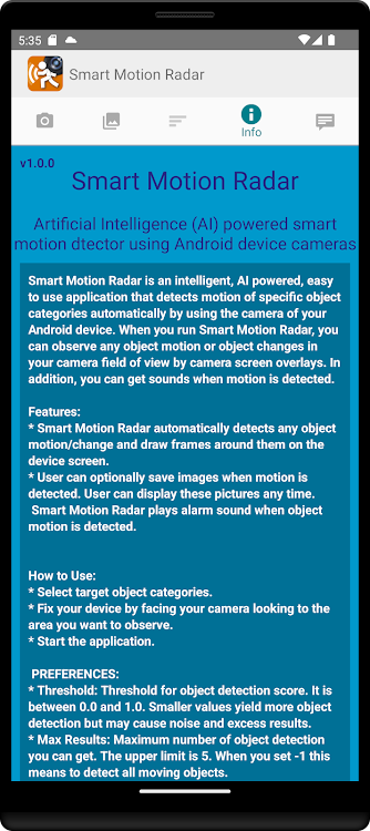 Smart Motion Radar - 1.0.1 - (Android)