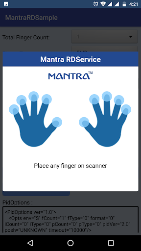 Mantra RD Service 1.0.4 Screenshots 4