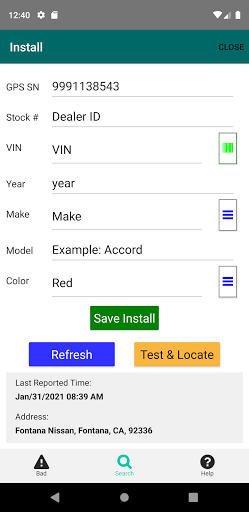 AVAS - Installer Screen 3