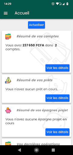 Aperçu de l'application