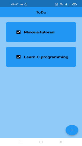 Android application ToDo screenshort