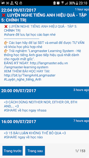 Android application Học Tiếng Anh 30 phút mỗi ngày screenshort