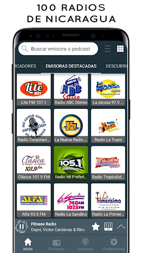 Android application Radios de Nicaragua en vivo screenshort