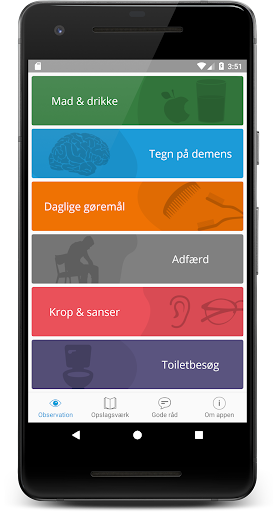 Android application Viden om demens screenshort