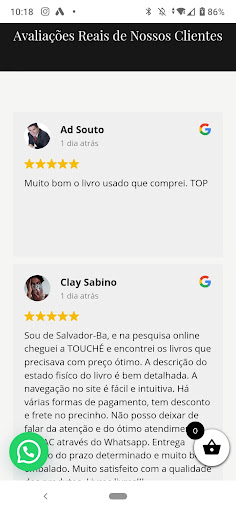 Sebo Touché Livros Usados Screen 3