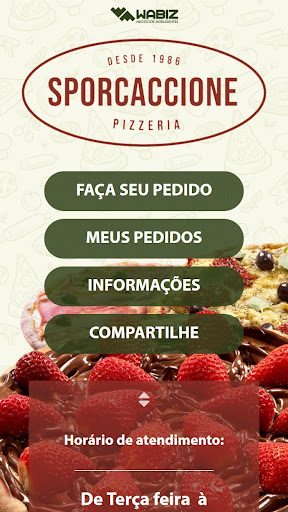 Android application Sporcaccione Pizzeria screenshort