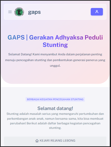 Android application GAPS screenshort