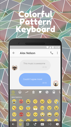 Colorful Pattern Emoji Keyboard Theme for Twitter
