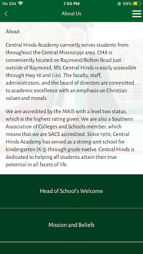 Central Hinds Academy Screen 2