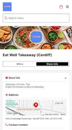 Eat Well Takeaway, Cardiff Screen 2