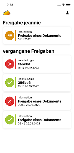 jeannie Freigabe-App Screen 2