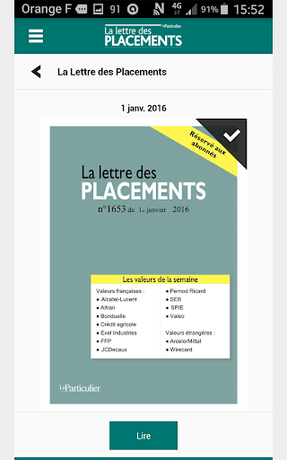 La lettre des Placements 12