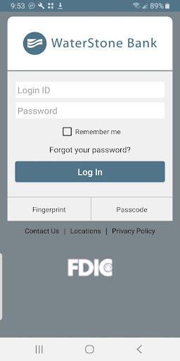 Android application WaterStone Bank Digital screenshort