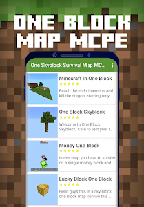One Skyblock Survival Map MCPE Unknown
