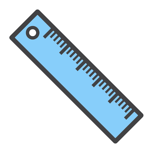 Ruler - millimeter ruler, stra logo