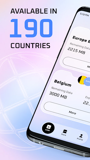 Android application EvoSim: Travel eSIM Internet screenshort