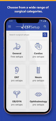 CSTSetup: Surgical Tech Setups Screen 3
