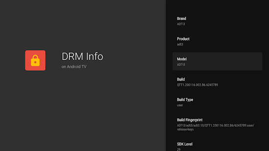 DRM Info Screenshot