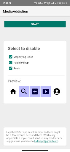 Android application Mediaddiction screenshort