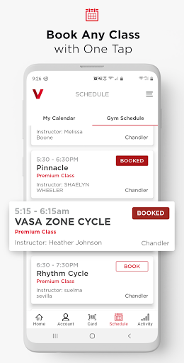 VASA Fitness Screen 2