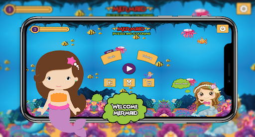 Android application Princess Mermaid Coloring screenshort