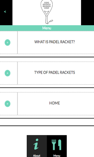 The Padel Racket Info Screen 2