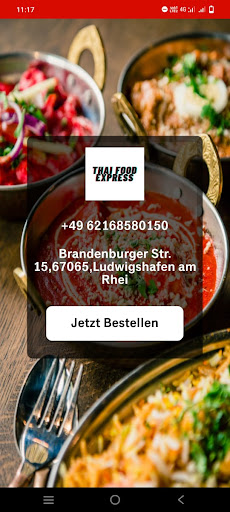 Android application Thai Food Express screenshort