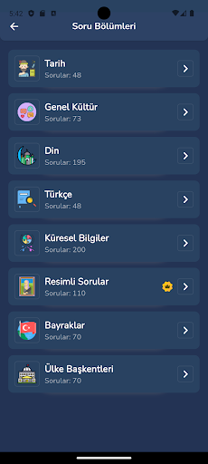 Android application Quiz Game screenshort