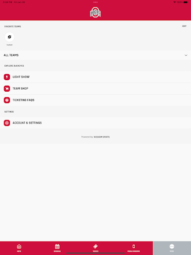 Screenshot of Ohio State Buckeyes
