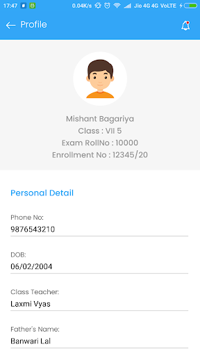 ECMS Parent App Screen 2