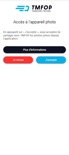 Android application TMFOP Mobilité screenshort