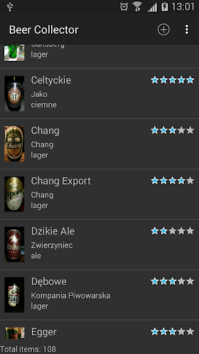 Android application Beer Collector screenshort