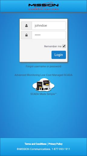 Android application 123SCADA screenshort