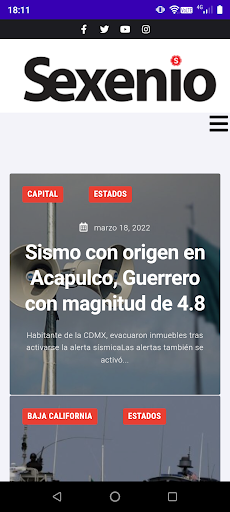 Android application Grupo Sexenio screenshort