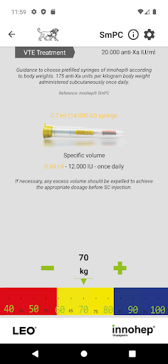 Innohep Dosage Screen 3