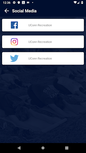 Android application UConn Rec screenshort