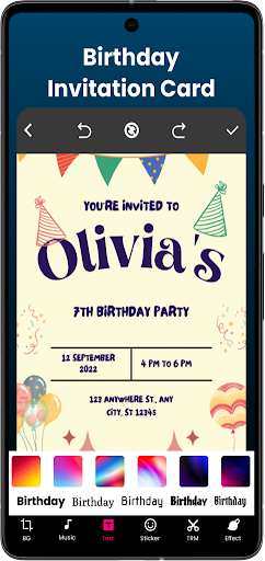 Android application Easy Invite : Invitation Maker screenshort