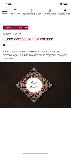 Android application Katara Cultural Village screenshort