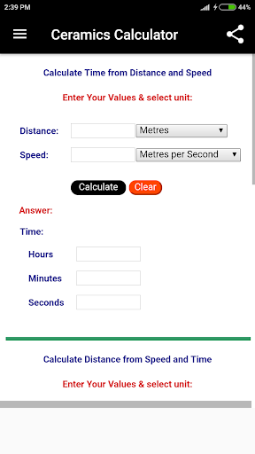 Ceramics Calculator Screen 3
