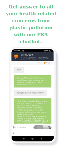 Planet Rejuvenation App (PRA) Screen 3