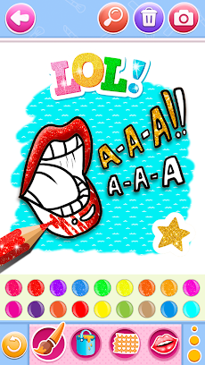 Glitter lips coloring gameのおすすめ画像5