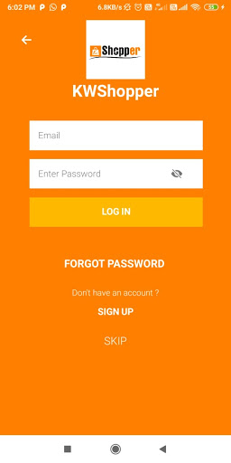 Android application KWShopper screenshort