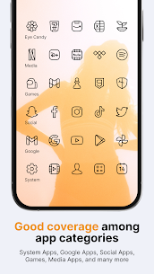 Caelus Black: linear icon pack 4.8.7 Apk 4