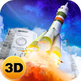 Russia Space Rocket Flight 3D icon
