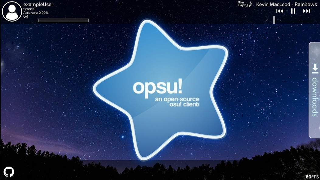 Opsu!(Beatmap player for Andro banner