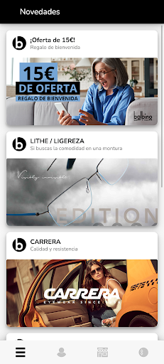 Android application Óptica Balbino screenshort