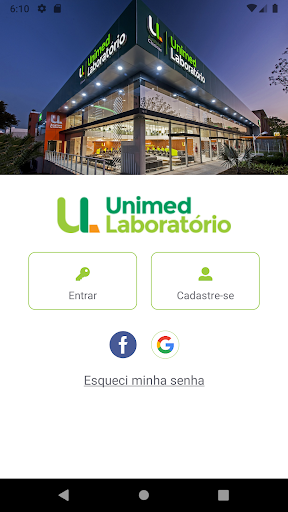 Android application Unimed Laboratório Curitiba screenshort